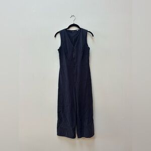 Tahari Midnight Blue Sleeveless Jumpsuit